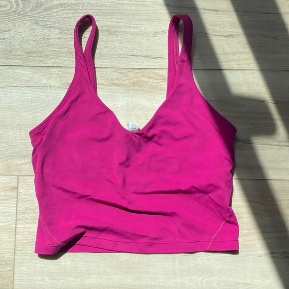 Rare Lululemon ripened raspberry align tank (no padding) - Picture 2 of 3